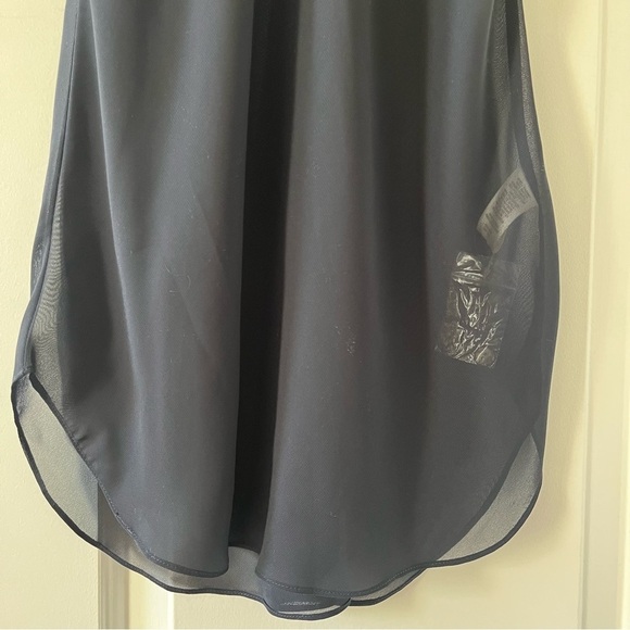 Rebecca Taylor Y2K Midnight Blue Navy Sheer Babydoll Slip Camisole Top size 0 - Picture 7 of 13
